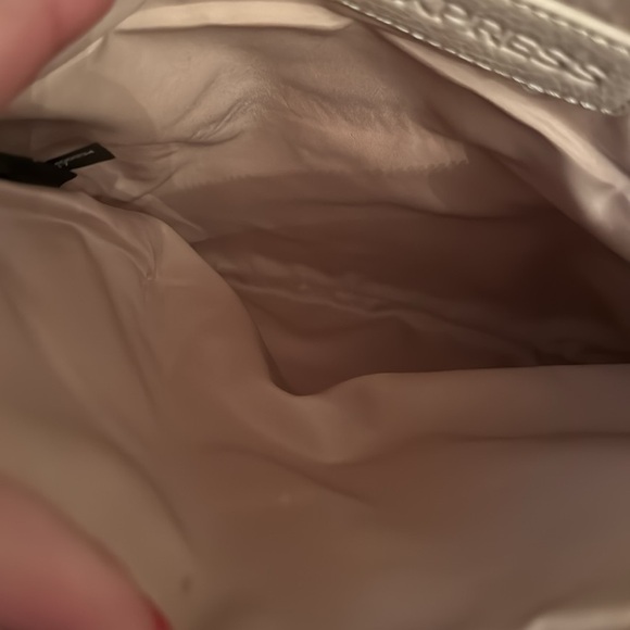 Express Convertible Fold over clutch cream chain strap purse bag - Picture 4 of 13